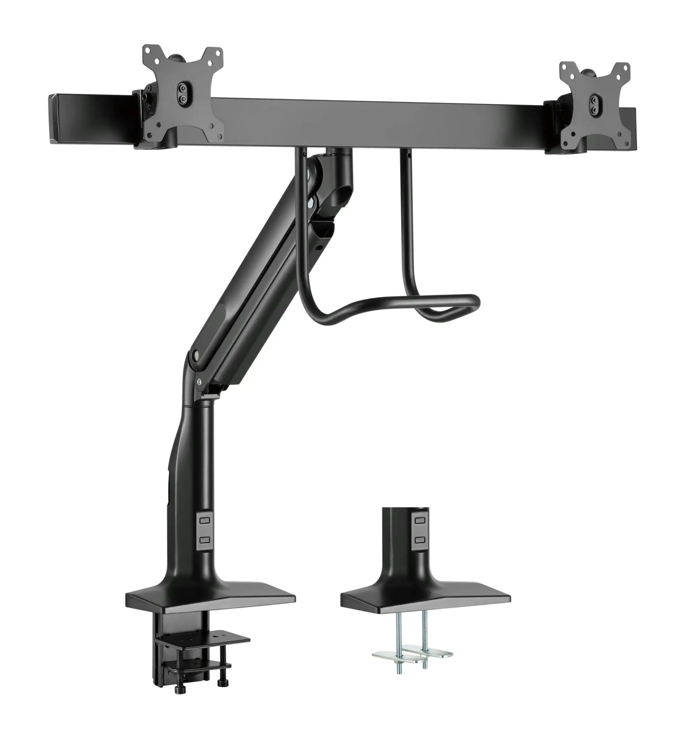 Brateck Dual Monitors Select Gas Spring Aluminum Monitor Arm - Black