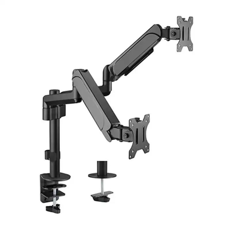 Brateck Pole-mounted Gas Spring Dual Monitor Arm - Black