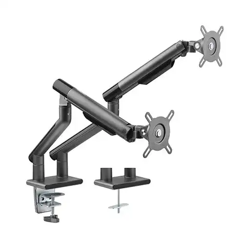 Brateck Premium Aluminum Spring-assisted Dual Monitor Arm - Grey