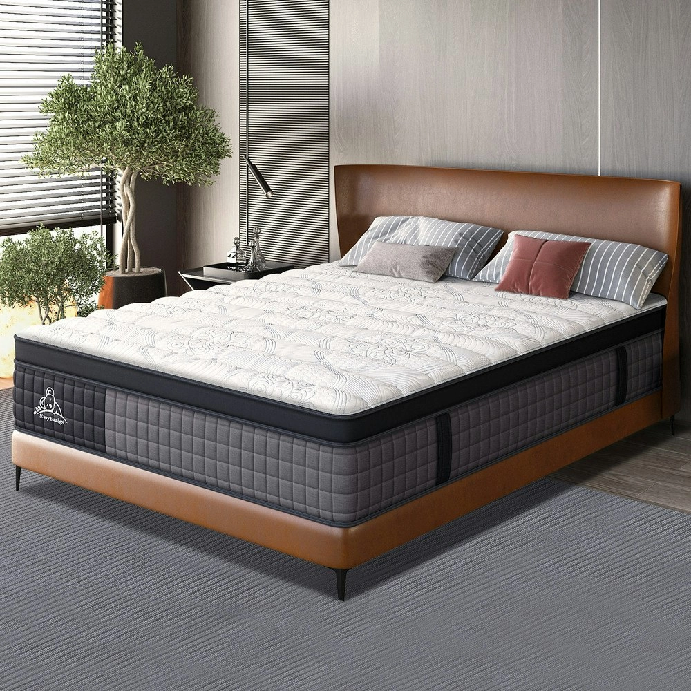 Starry Eucalypt Bedding 34cm Euro Top Mattress King