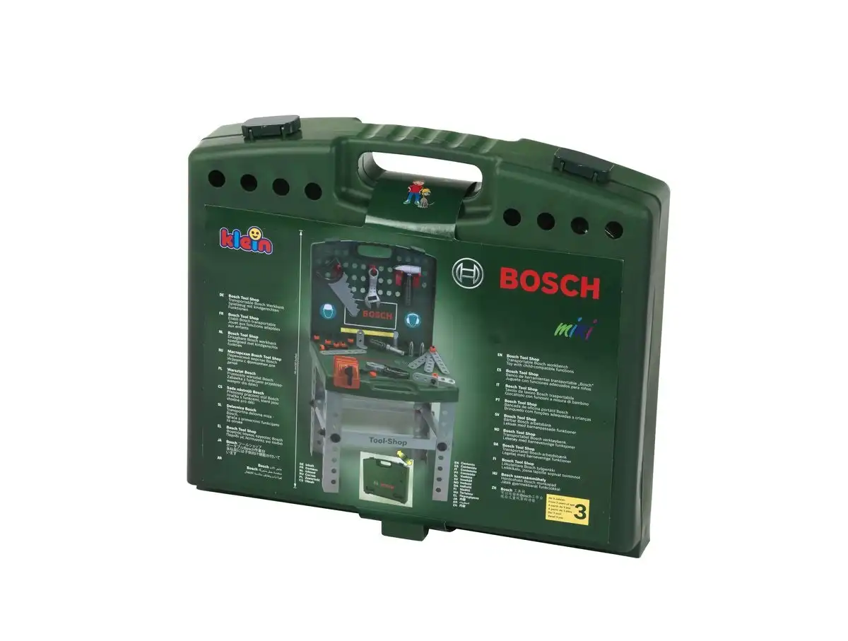 Bosch Mini - Toy Foldable Toy Workbench And Tool Set In A Case