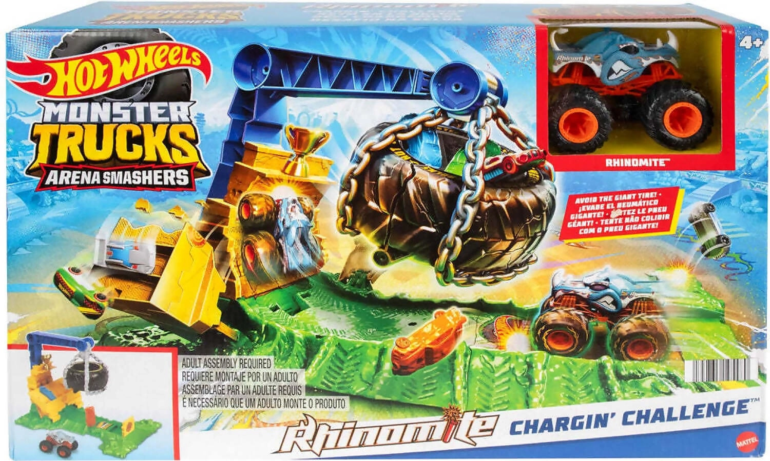 Hot Wheels - Monster Trucks Rhinomite Chargin Challenge - Mattel