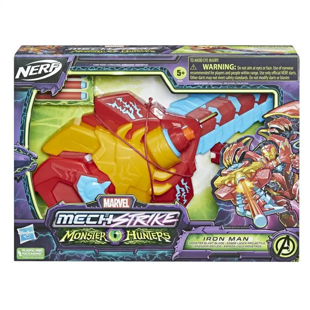 Marvel Avengers Mech Strike Monster Hunters Iron Man Monster Blast Blade Roleplay Hasbro