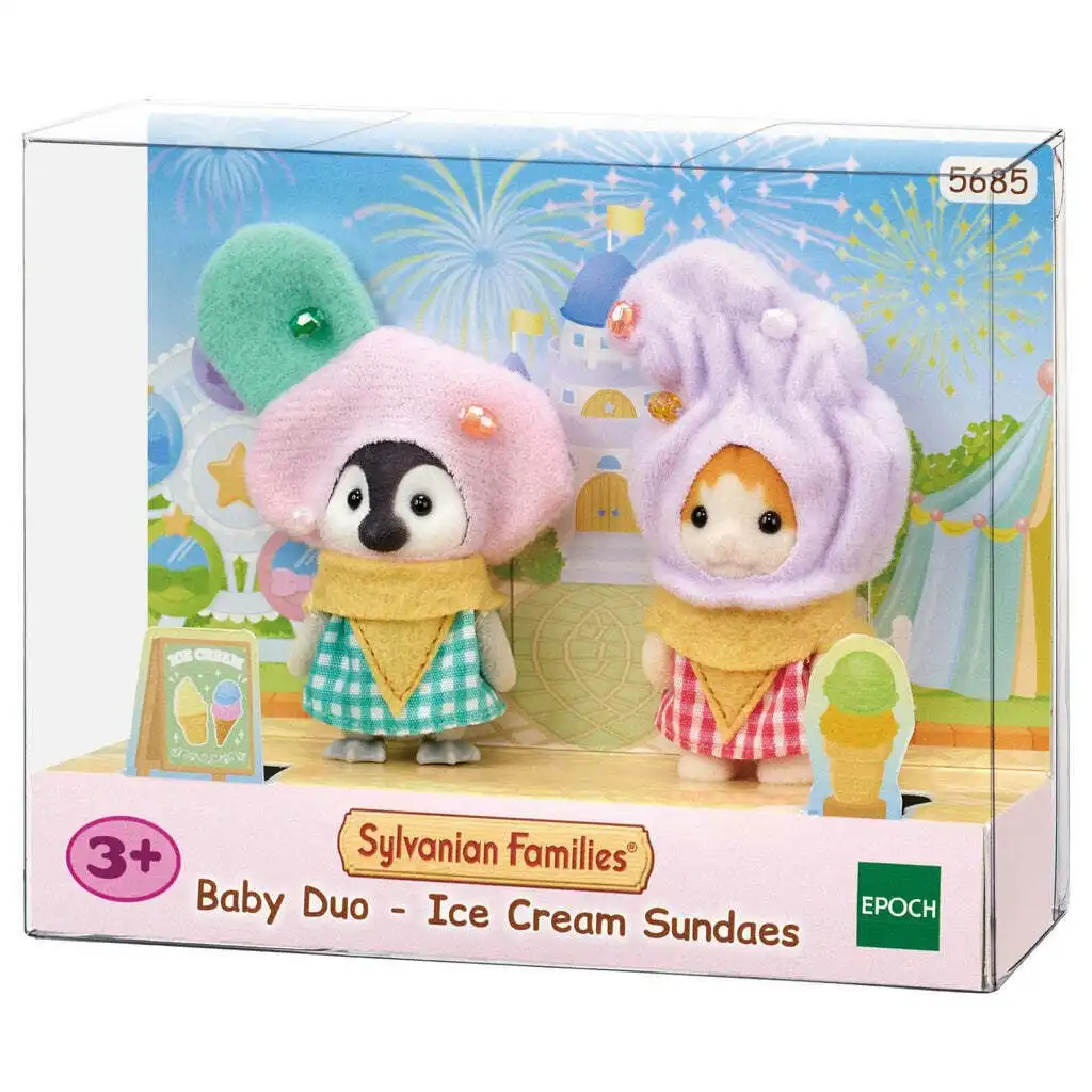 Sylvanian Families - Baby Duo - Ice Cream Sundaes Animal Doll Playset