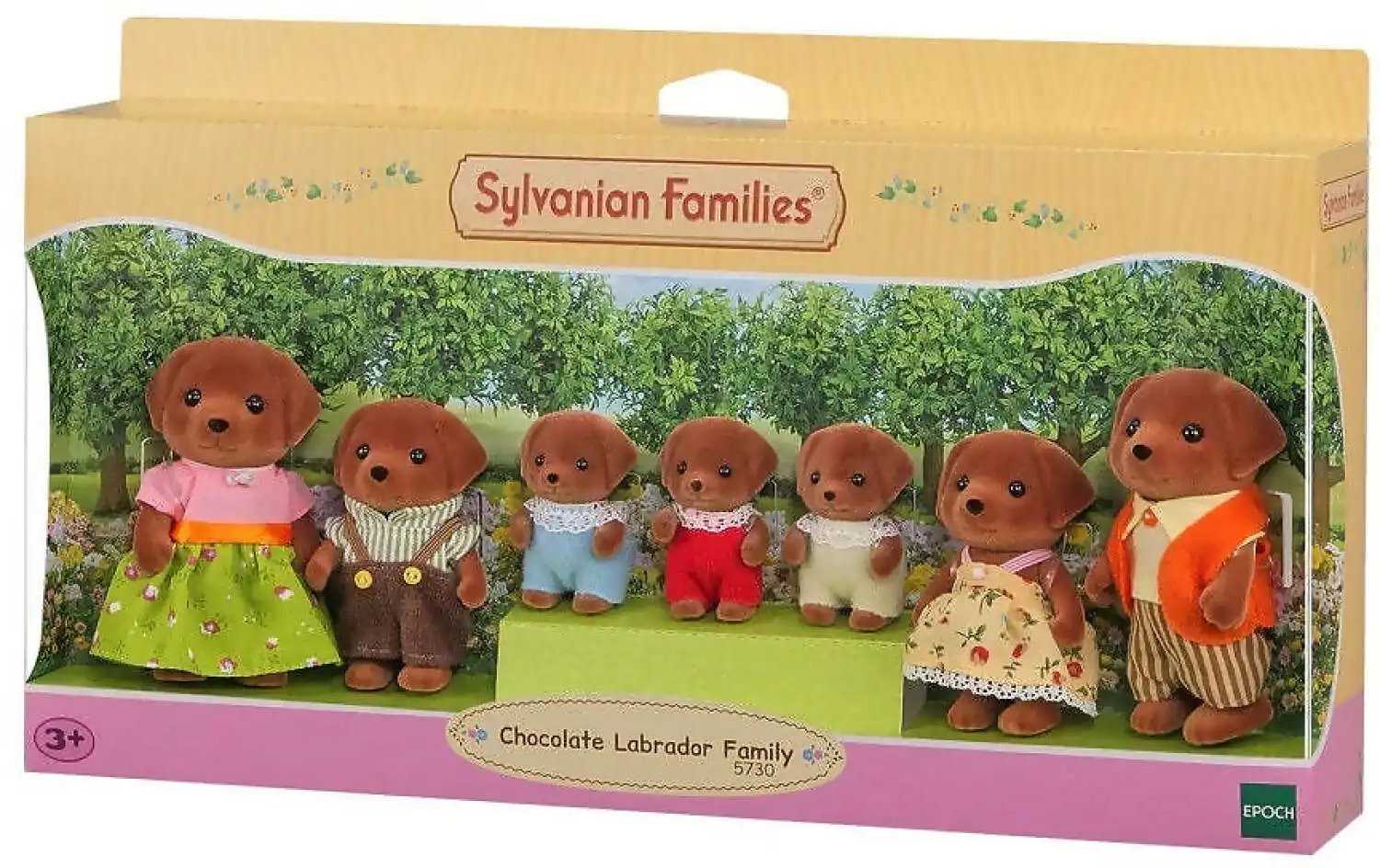 Sylvanian Families - Chocolate Labrador Family  Animal Doll Playset