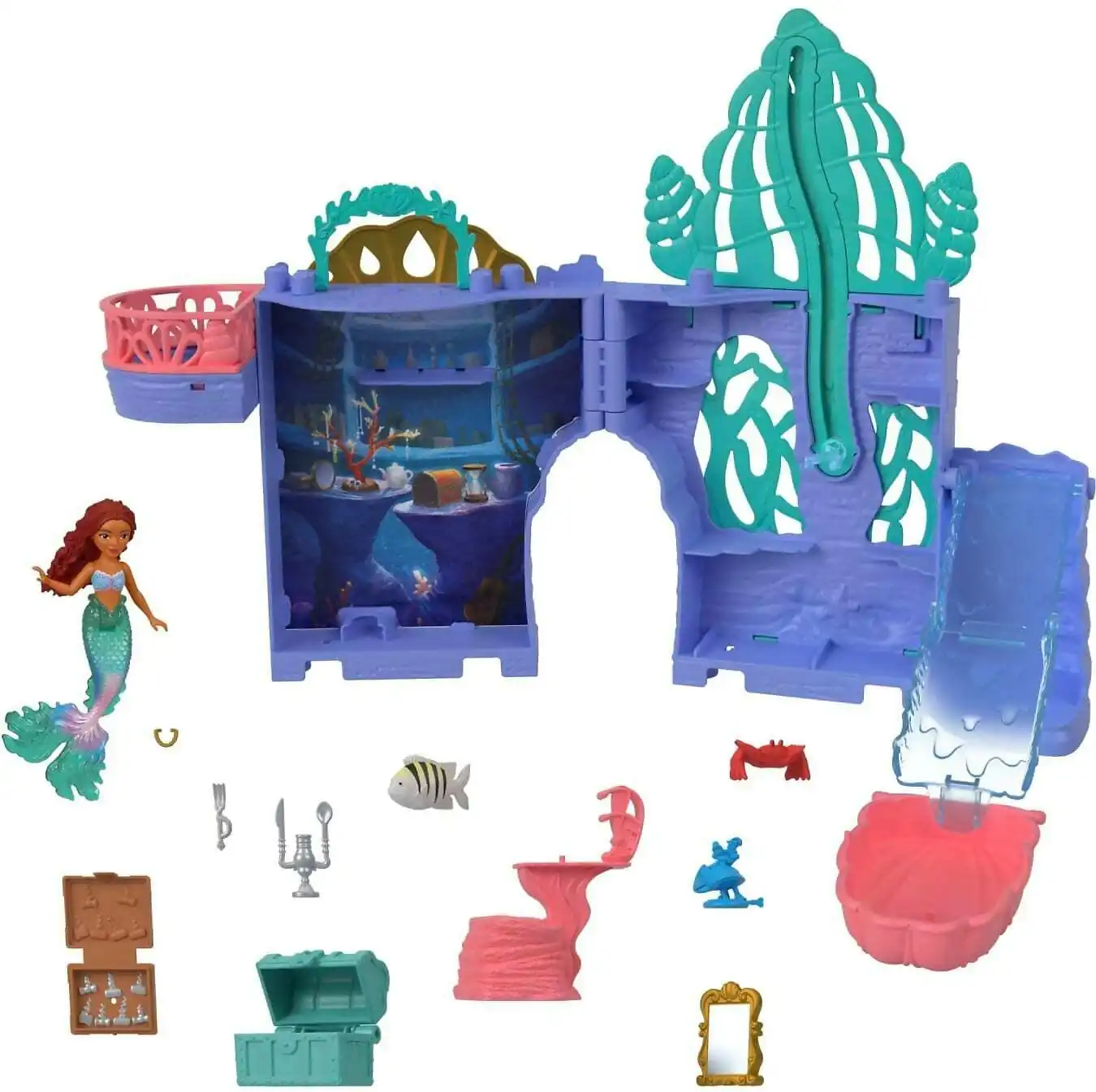 Disney - The Little Mermaid - Storytime Stackers Ariel's Grotto Playset And 10 Accessories - Mattel