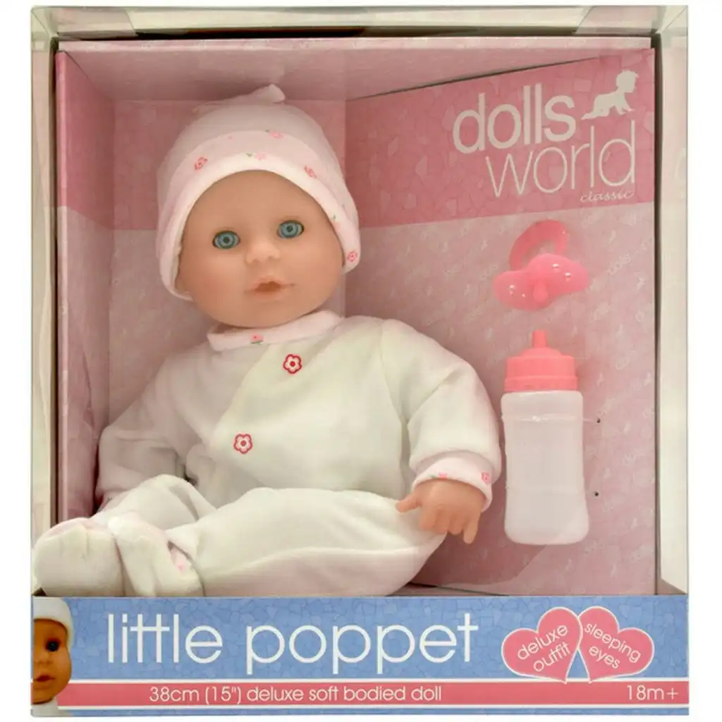 Dolls World Little Poppet 38cm Soft Bodied Doll