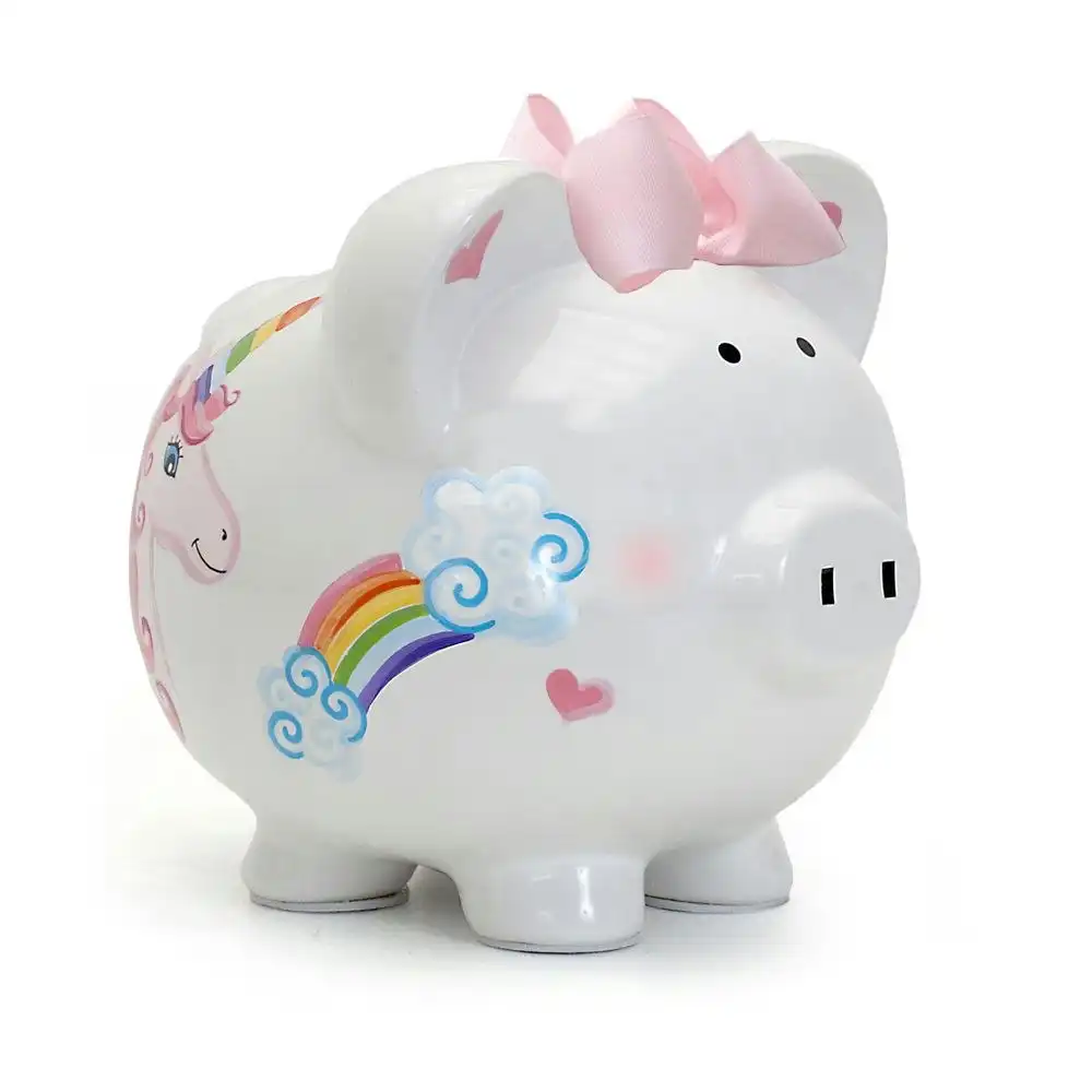 Cotton Candy -  Unicorns And Rainbows Piggy Bank