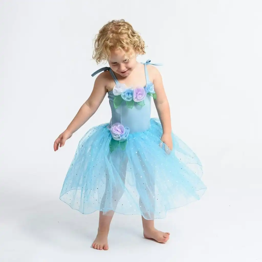 Fairy Girls - Costume Sugarplum Ballerina Dress Blue Medium - Fg