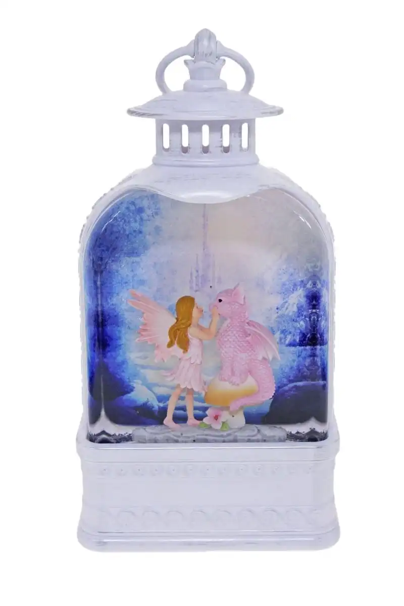 Cotton Candy -  Fairy & Dragon Med Glitter Lantern