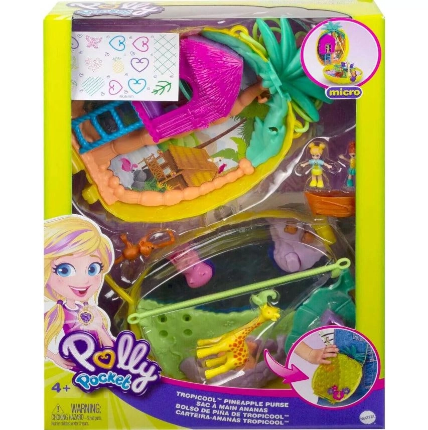 Polly Pocket - Polly Pocket Tropicool Pineapple Purse Compact Playset Mattel