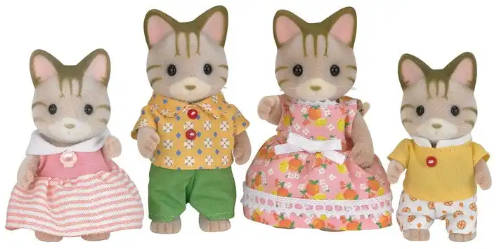 Sylvanian Families - Striped Cat Family Animal Doll Playset