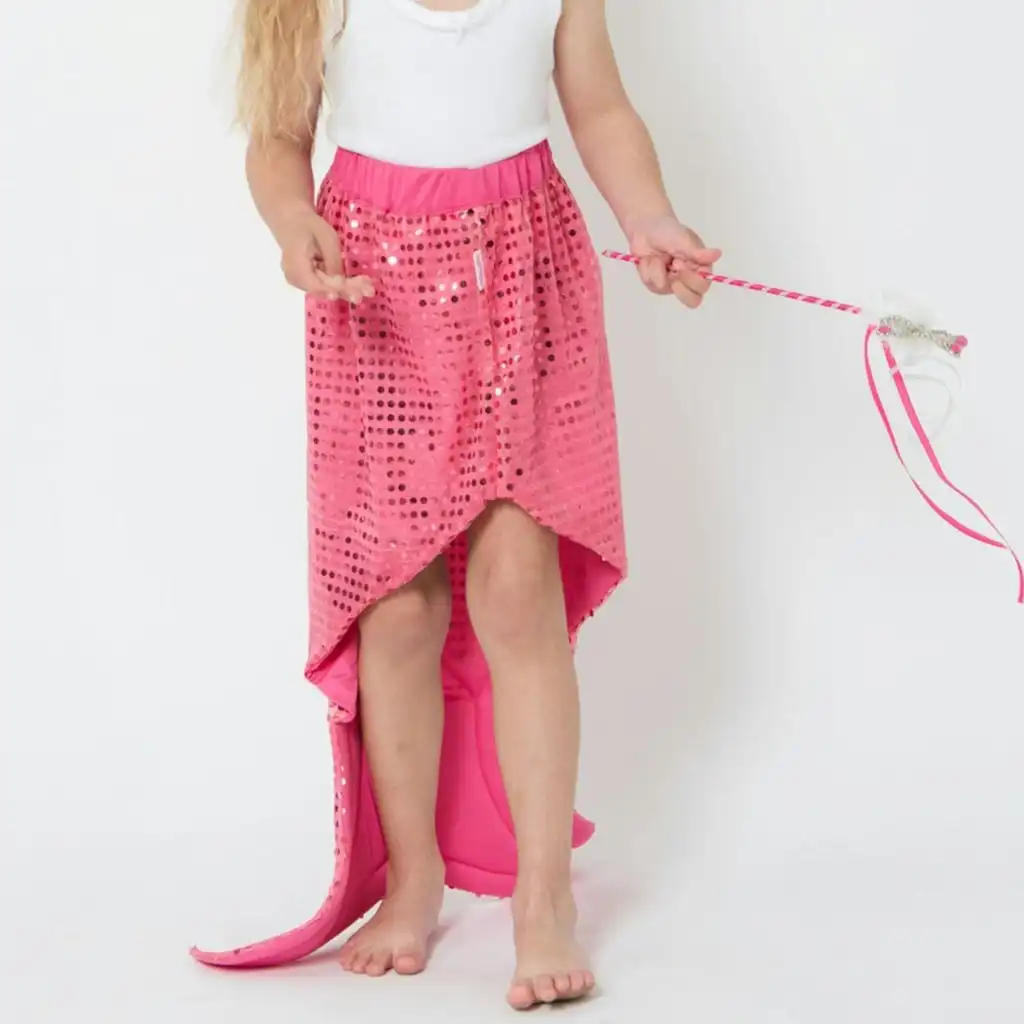Fairy Girls - Mermaidia Skirt Pink - Costume One Size Fits 3-10yrs