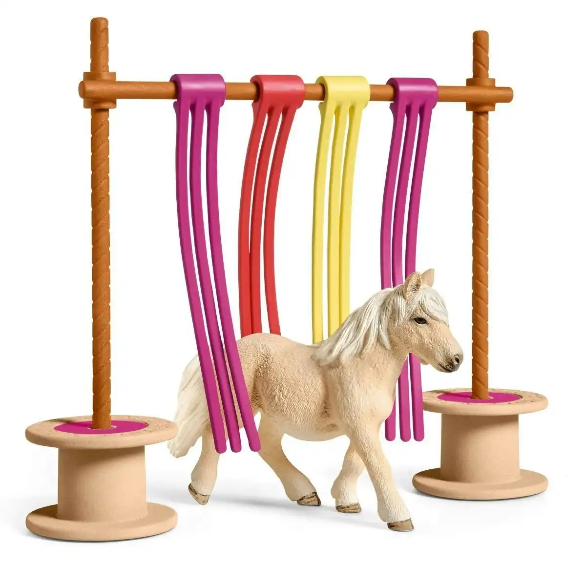 Schleich - Pony Curtain Obstacle  Farm World Animal Figurine  Animal Playset