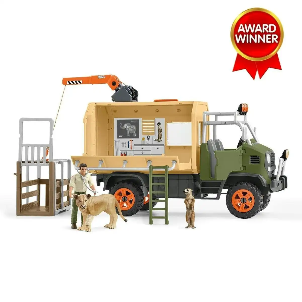 Schleich - Animal Rescue Large Truck   Wildlife Animal Figurine Playset Animal Playset