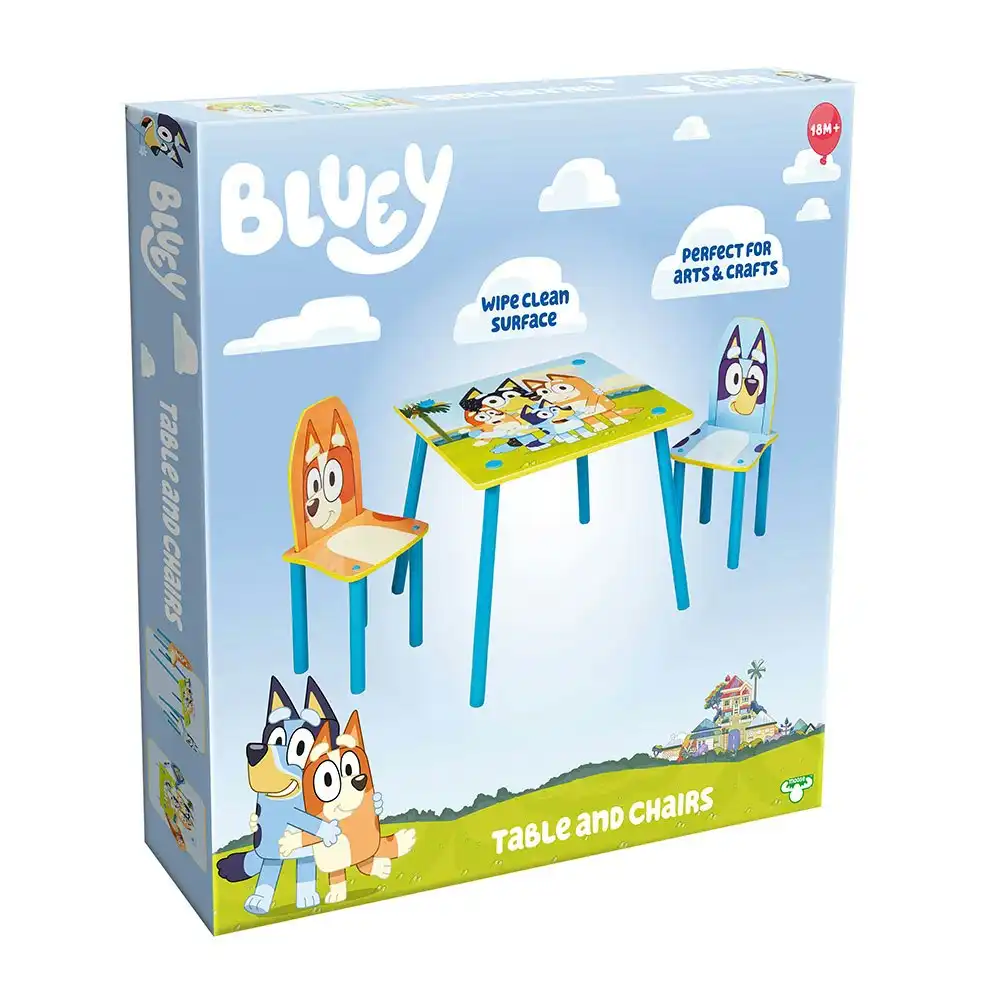 Bluey - Kids Table And 2 Chairs Set  Home & Accessories