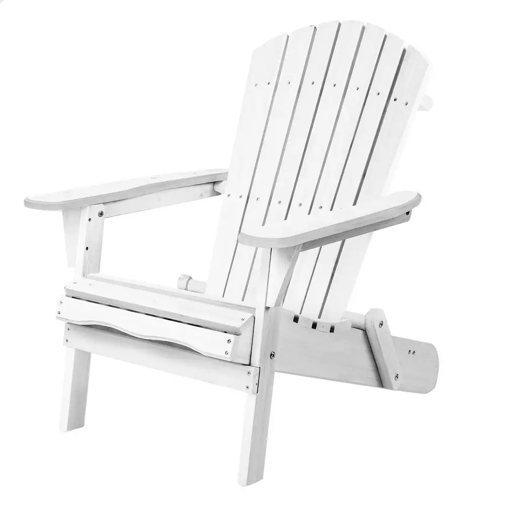 Alfordson Adirondack Chairs Wooden Outdoor Patio Furniture White