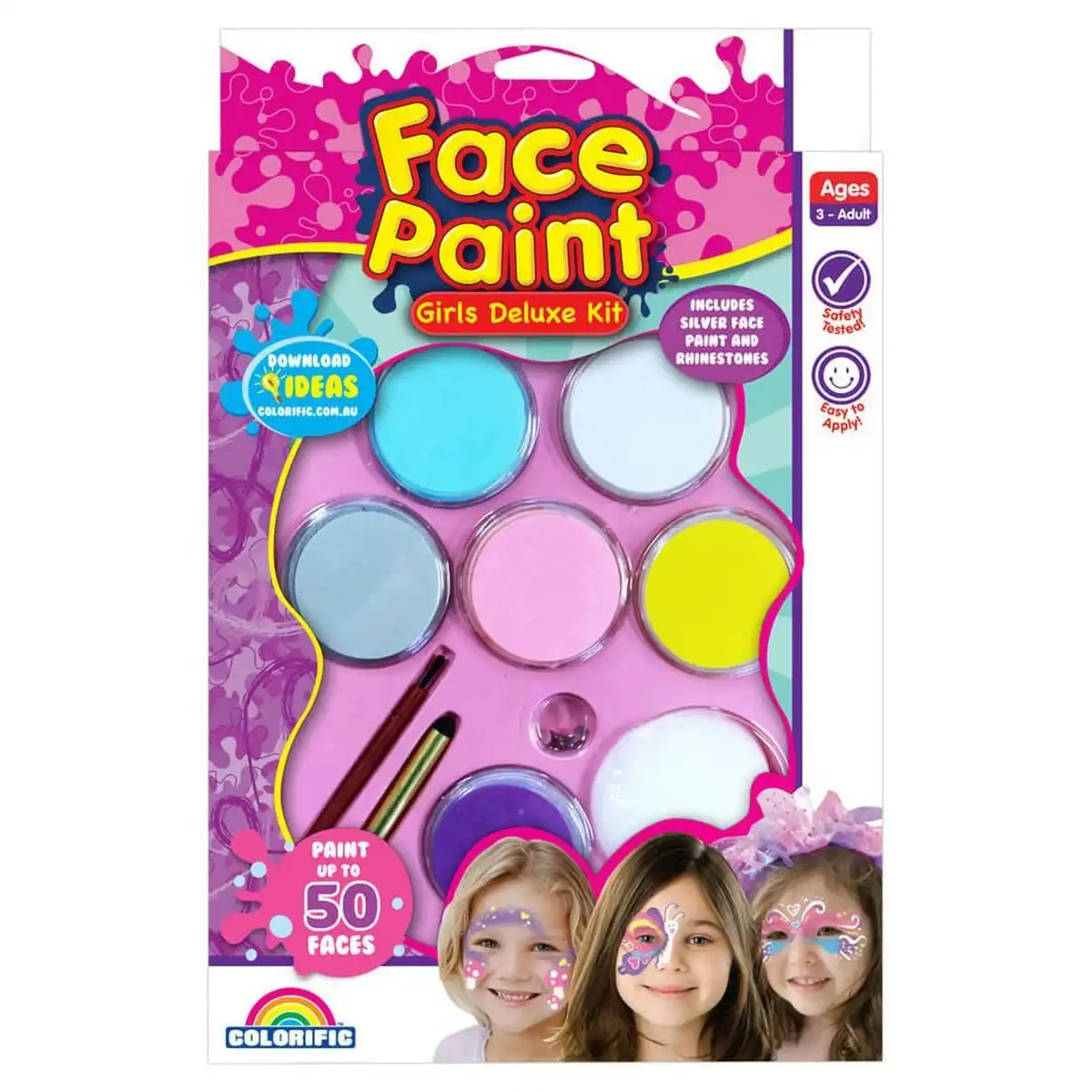 Colorific Face Paint Girls Deluxe Kit