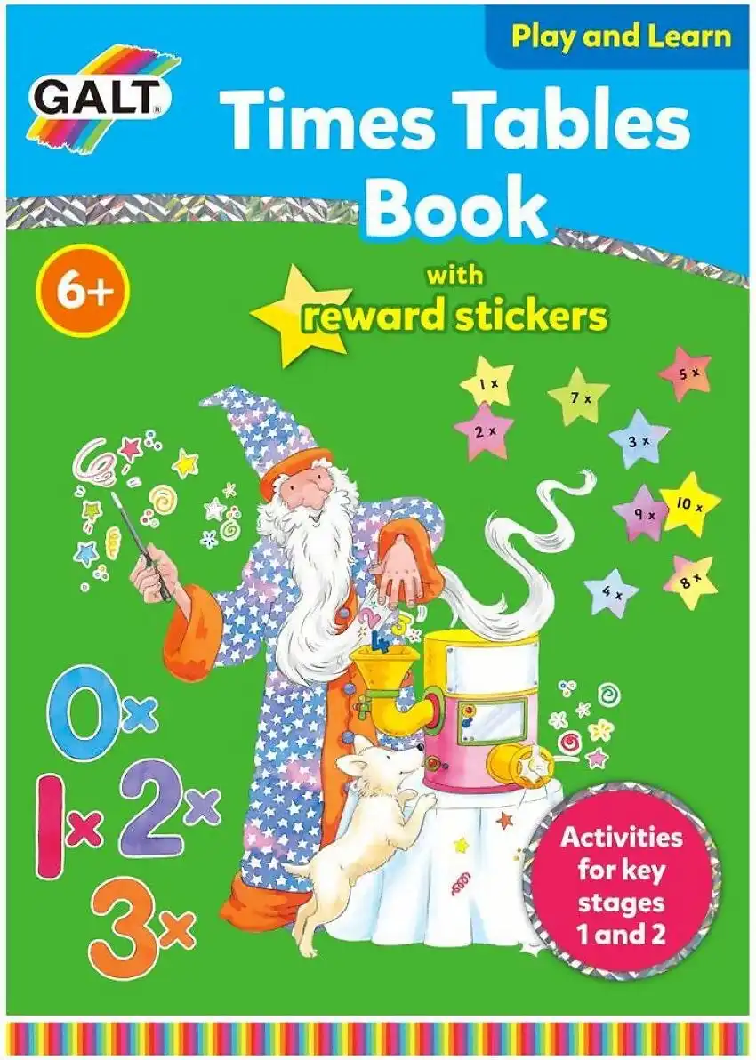 Galt - Times Tables Book With Gold Rewards Stickers