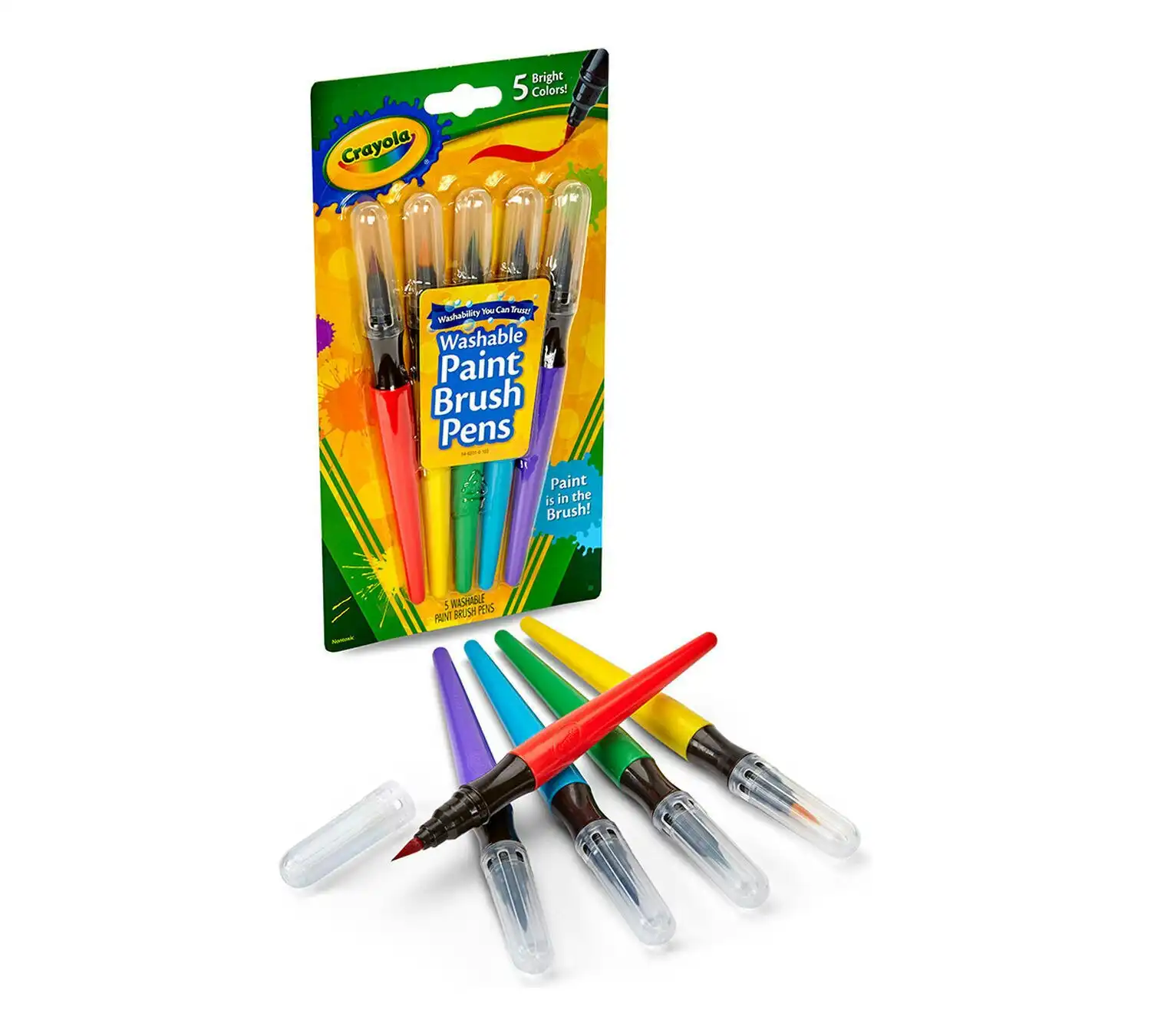Crayola - Paint Brush Pens Classic 5 Count