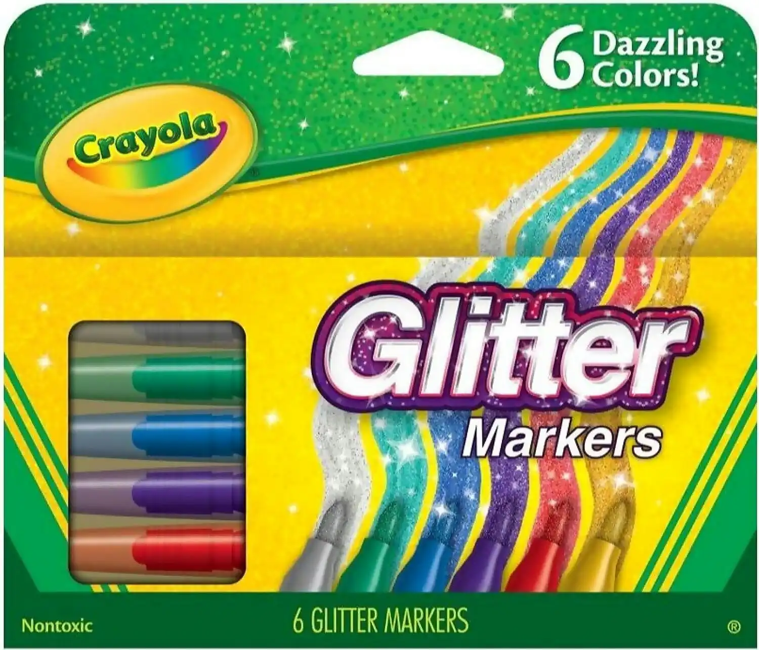 Crayola - Glitter Marker 6pk