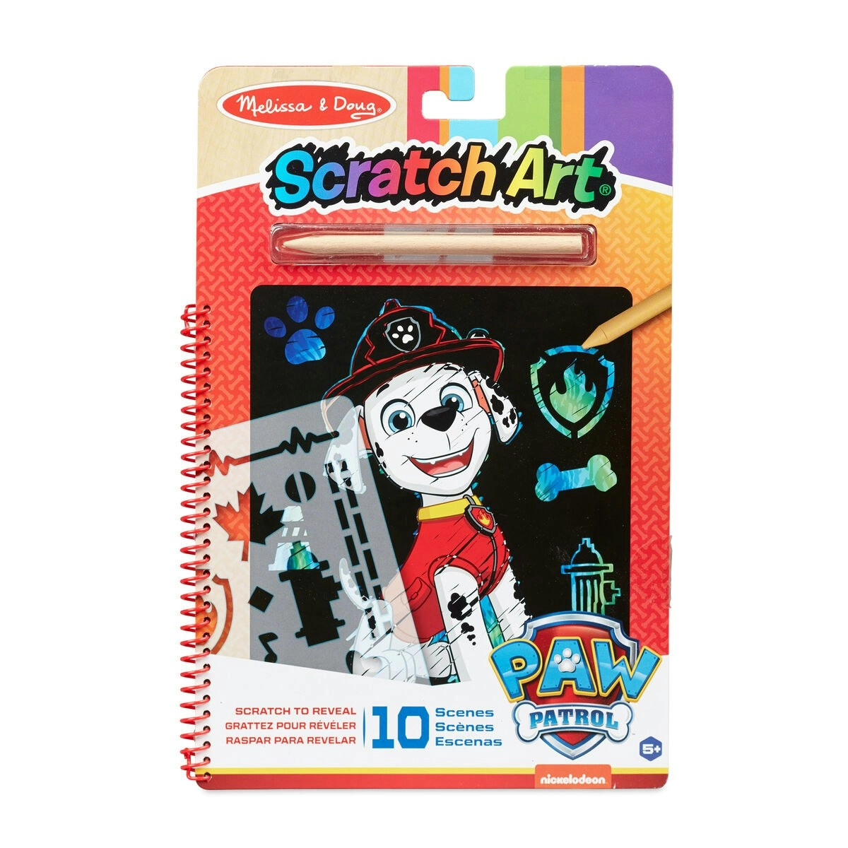 Paw Patrol - Scratch Art Pad - Marshall - Melissa & Doug