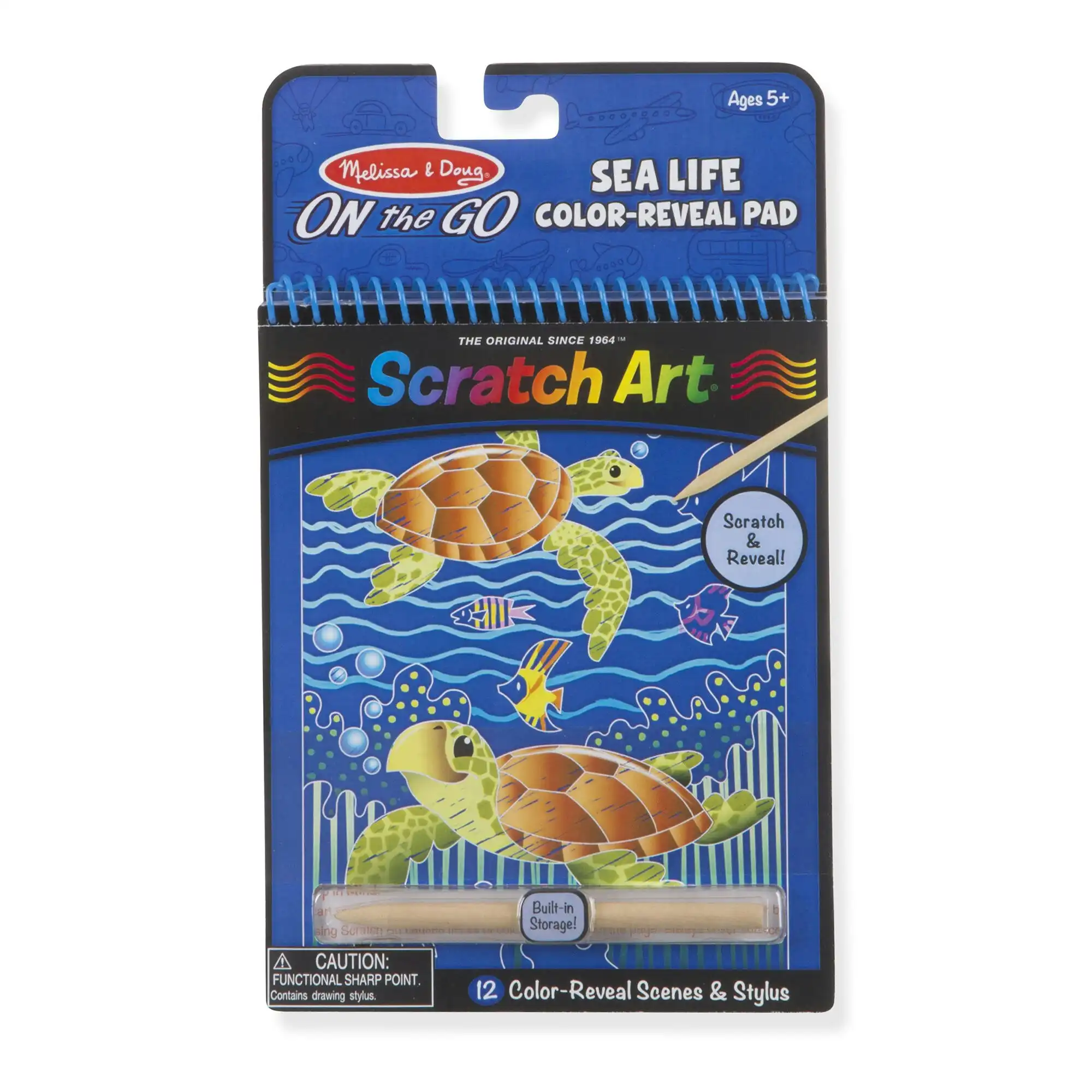 Melissa & Doug - On The Go Scratch Art Color Reveal Pad - Sea Life