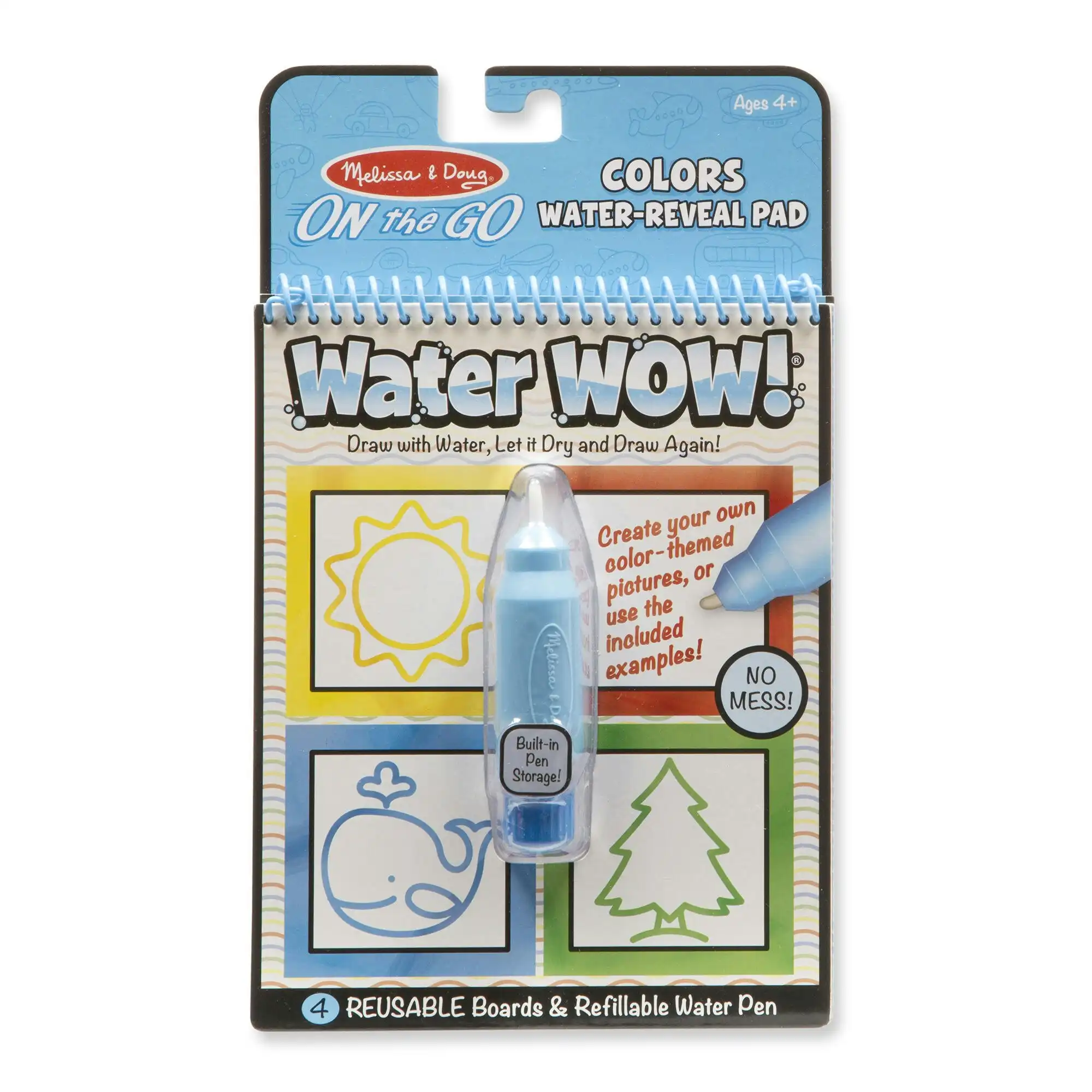 Melissa & Doug - Water Wow! - Colors & Shapes Water Reveal Pad - On The Go Travel Activity