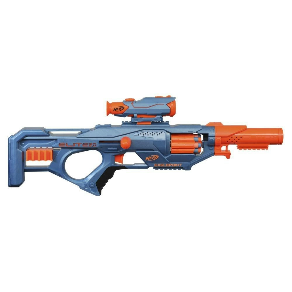 Nerf Elite 2.0 Eaglepoint Rd-8 Blaster - 8-dart Drum Detachable Scope And Barrel 16 Nerf Darts Bolt Action  Hasbro