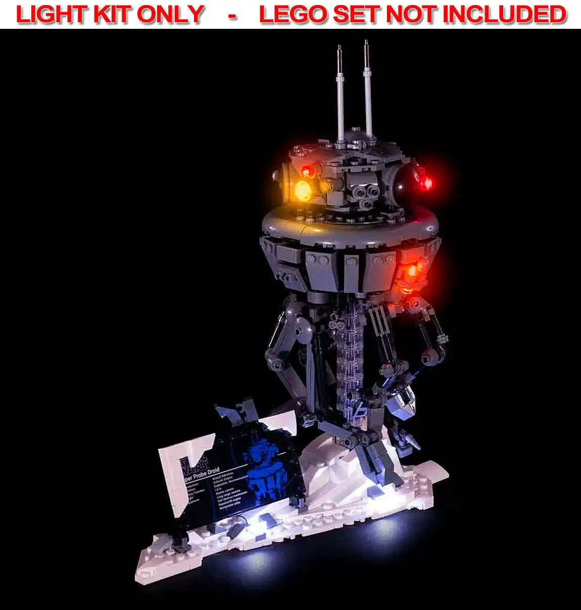 Light My Bricks - LIGHT KIT for LEGO Imperial probe Droid 75306
