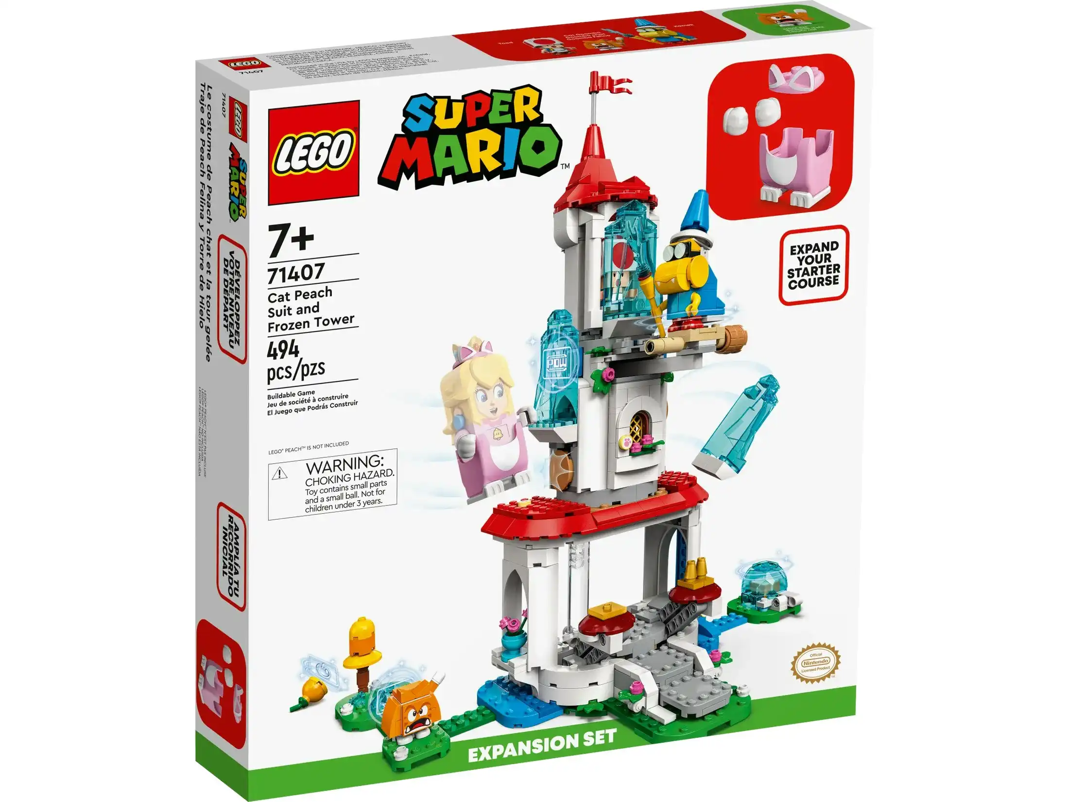 LEGO 71407 Cat Peach Suit and Frozen Tower Expansion Set - Super Mario