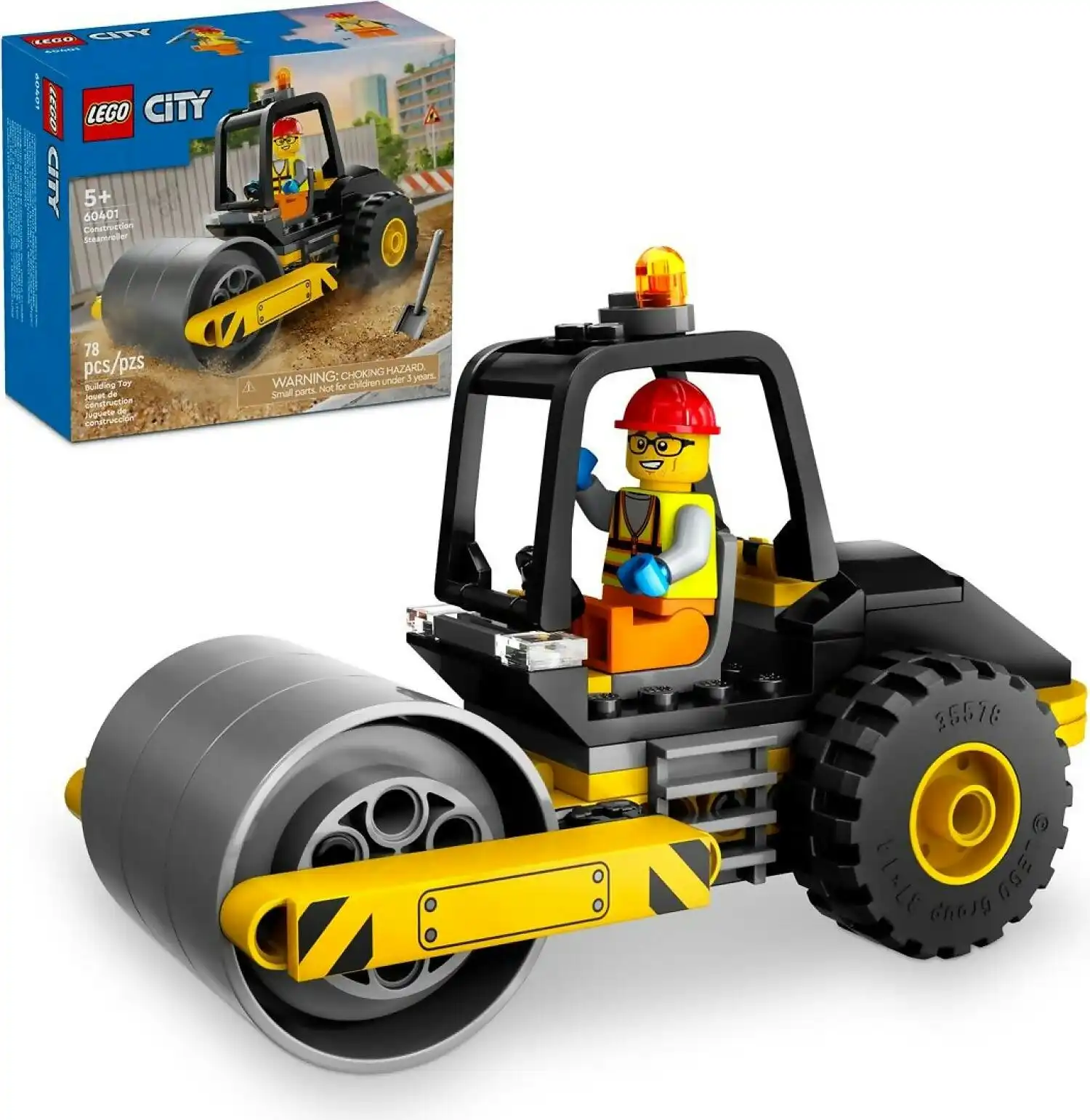LEGO 60401 Construction Steamroller - City