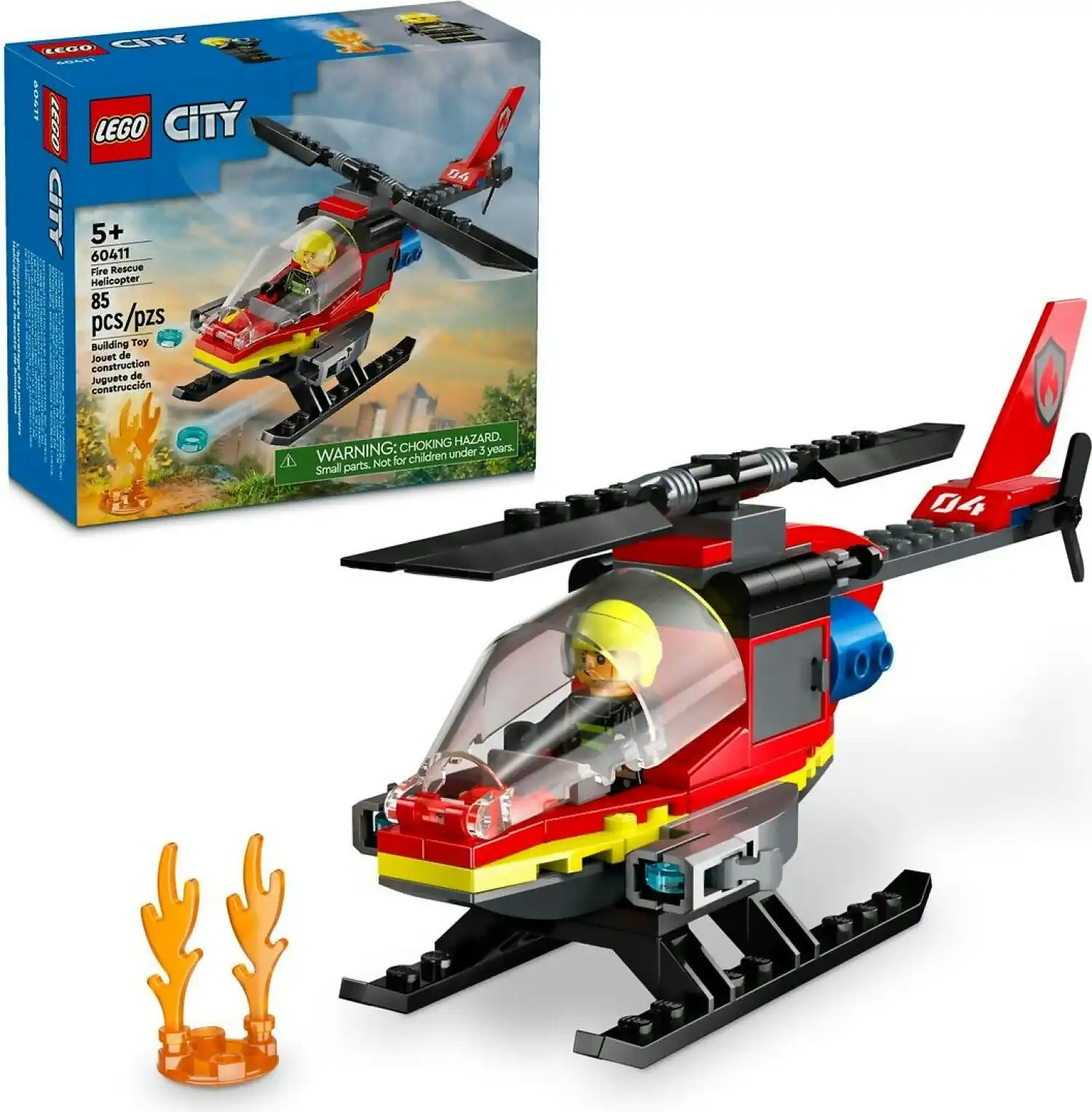 LEGO 60411 Fire Rescue Helicopter - City