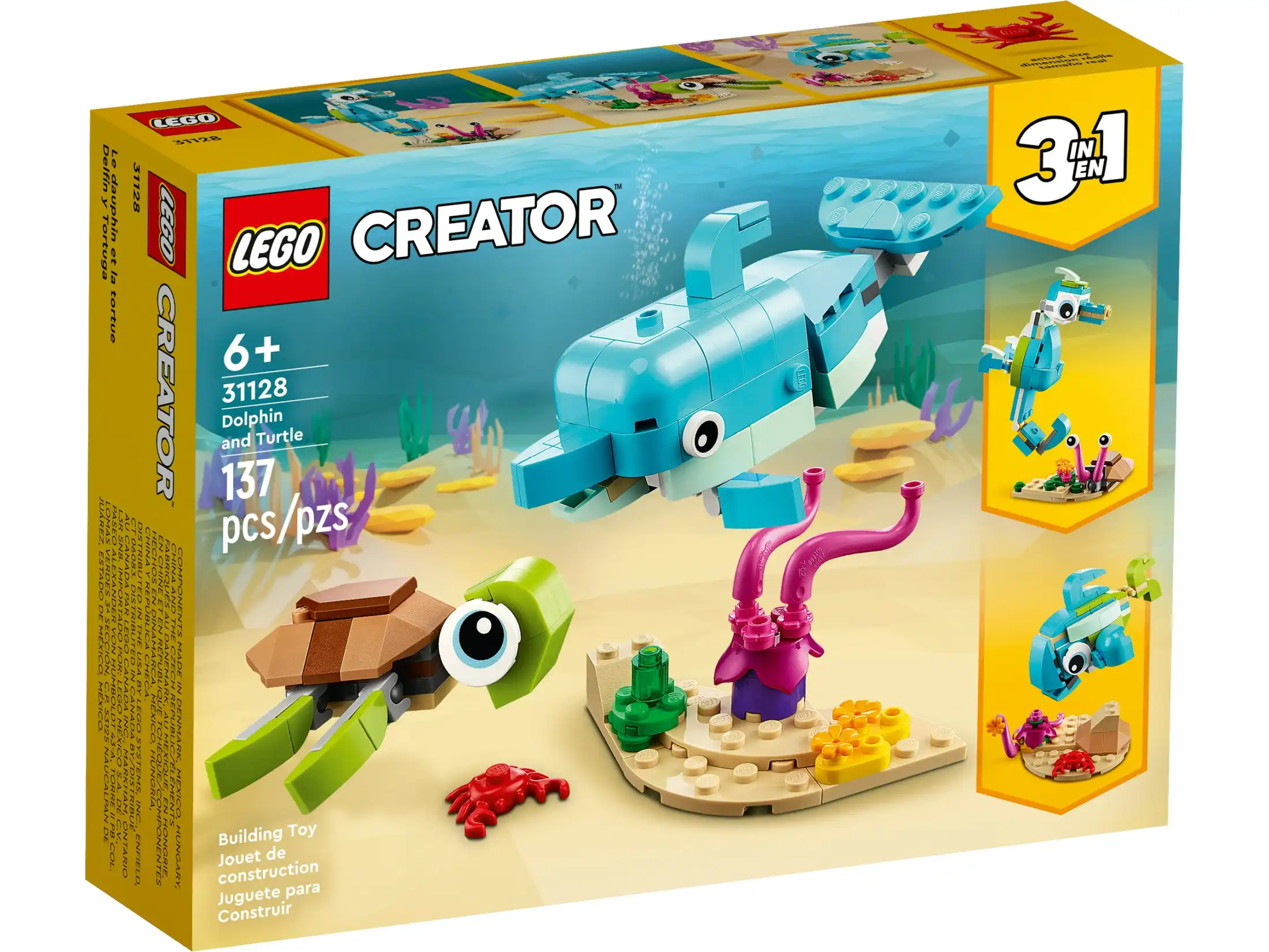 LEGO 31128 Dolphin and Turtle - Creator 3-in-1