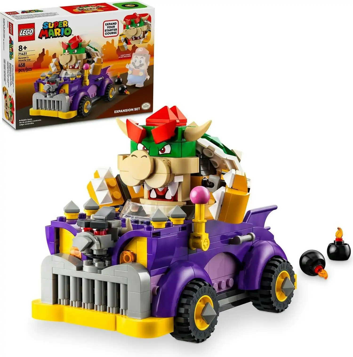 LEGO 71431 Bowser's Muscle Car Expansion Set - Super Mario