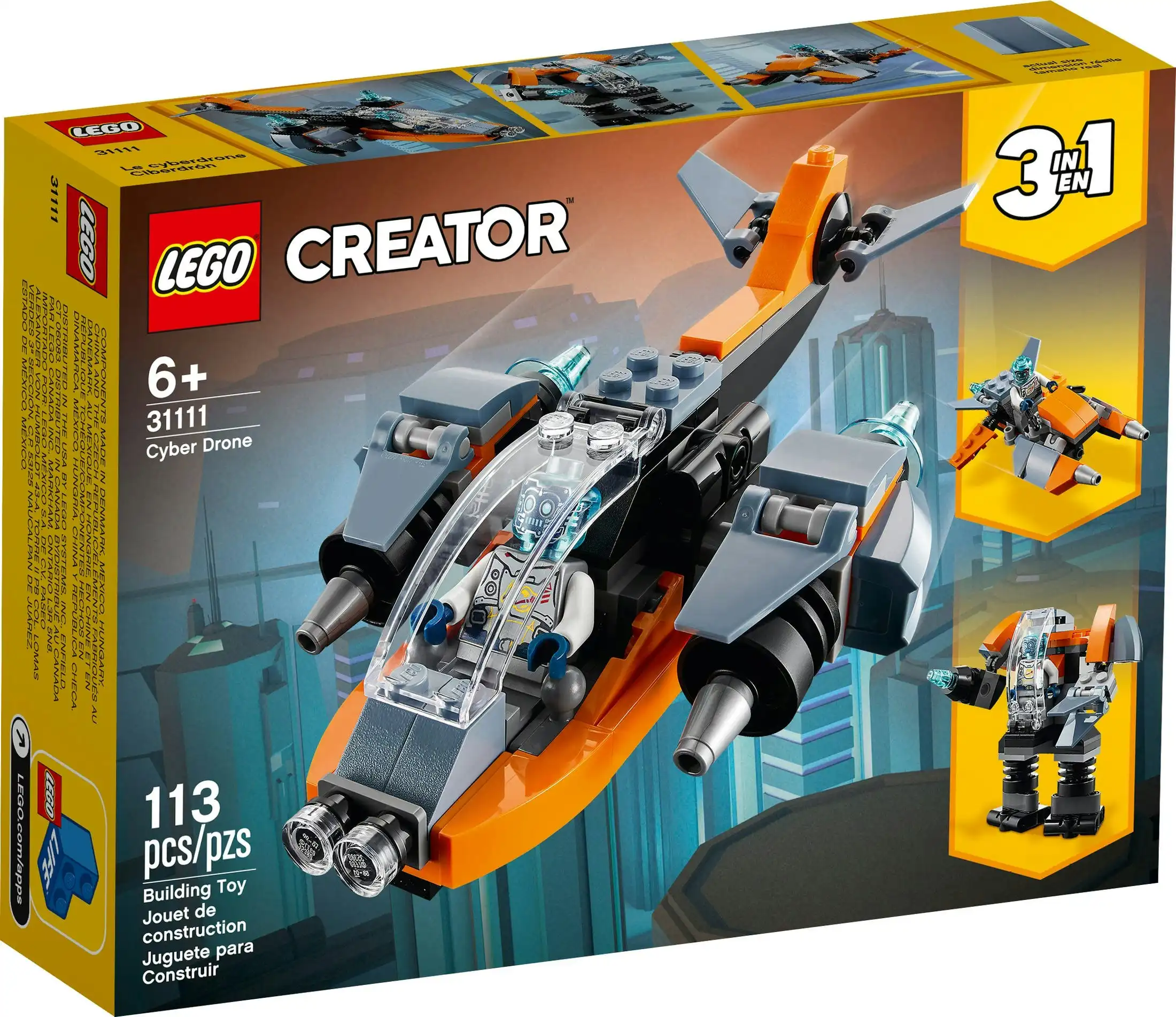 LEGO 31111 Cyber Drone - Creator 3-in-1
