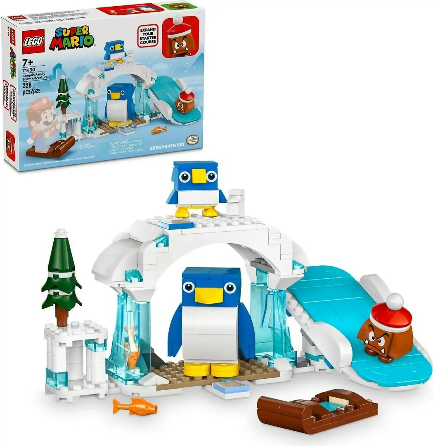 LEGO 71430 Penguin Family Snow Adventure Expansion Set - Super Mario