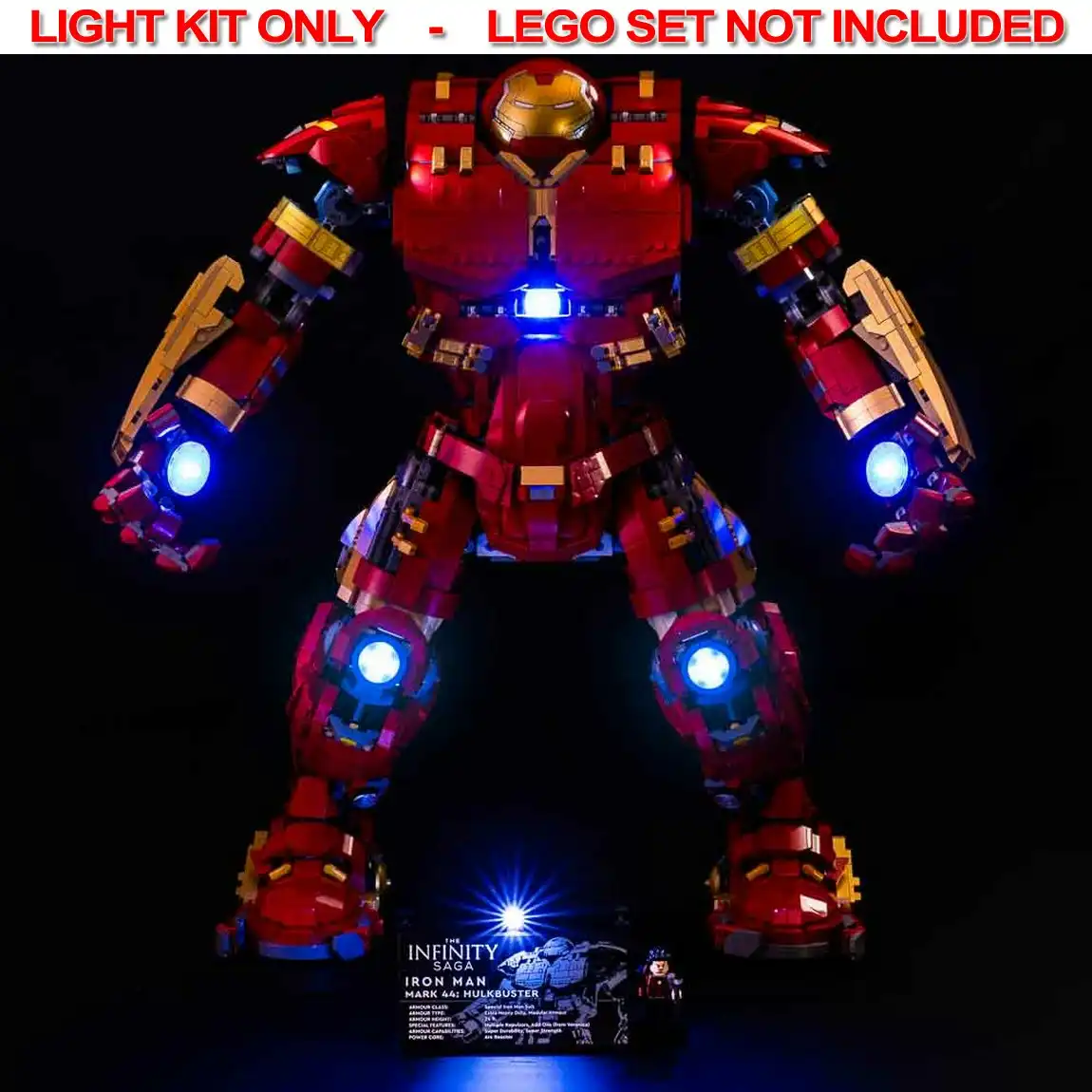 Light My Bricks - LIGHT KIT for LEGO Hulkbuster 76210