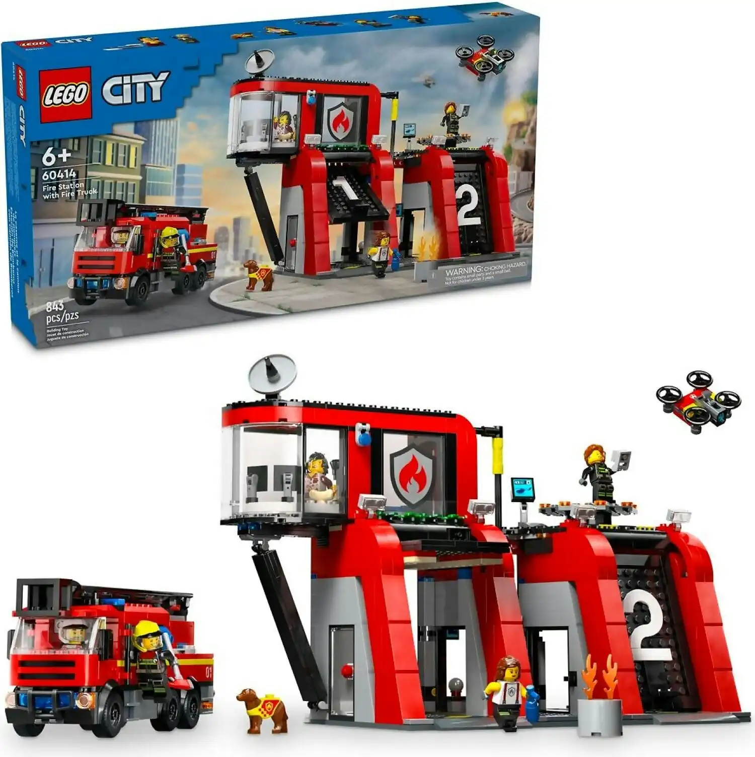 LEGO 60414 Fire Station with Fire Truck - City