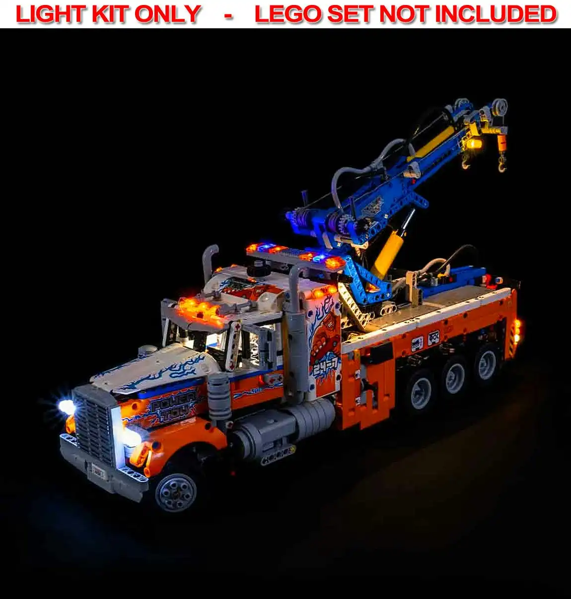Light My Bricks - LIGHT KIT for LEGO Heavy Duty Tow Truck 42128