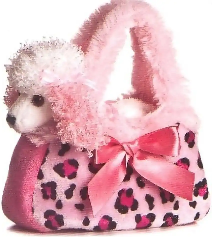 Cotton Candy - Fancy Pals Poodle In Pink Spot Bag