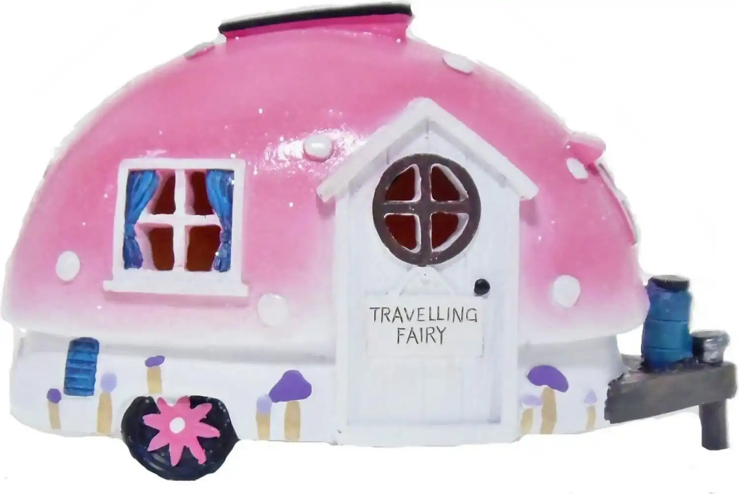 Cotton Candy - Solar Travelling Fairy House Caravan