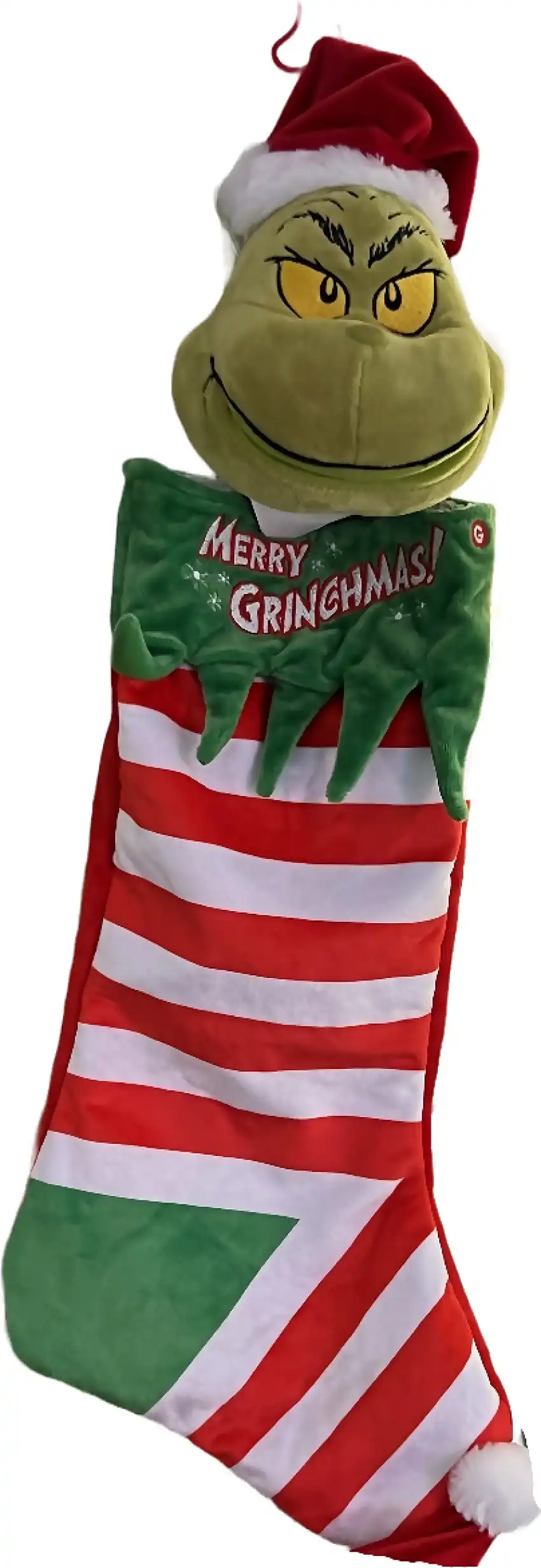 Cotton Candy - Xmas Animated Grinch Stocking 64cm - Dr. Seuss