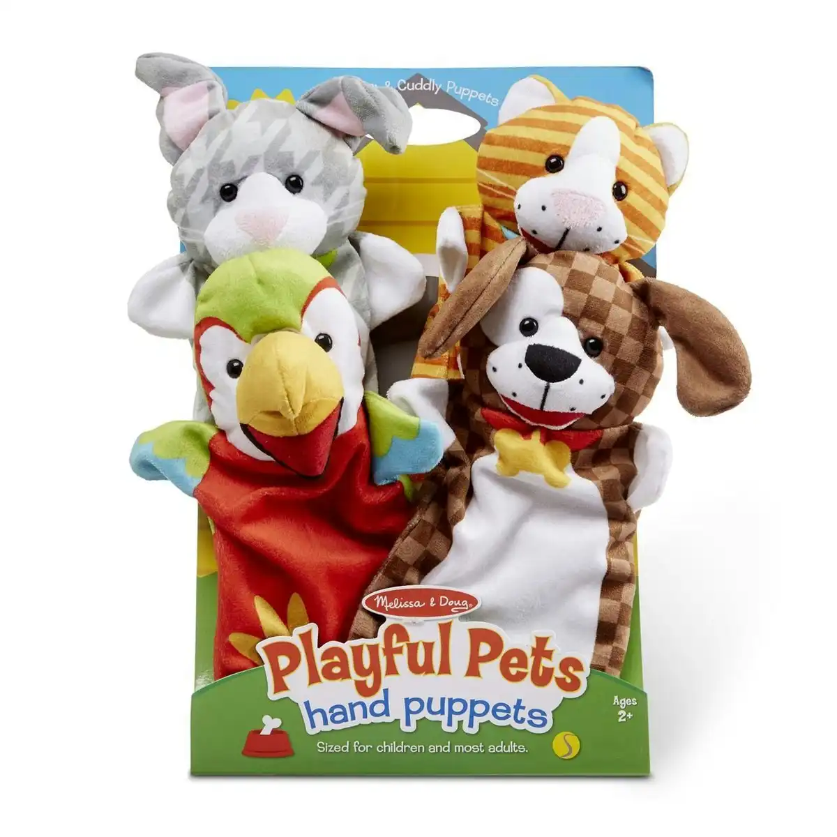 Melissa & Doug - Hand Puppets 4 X Playful Pets Set