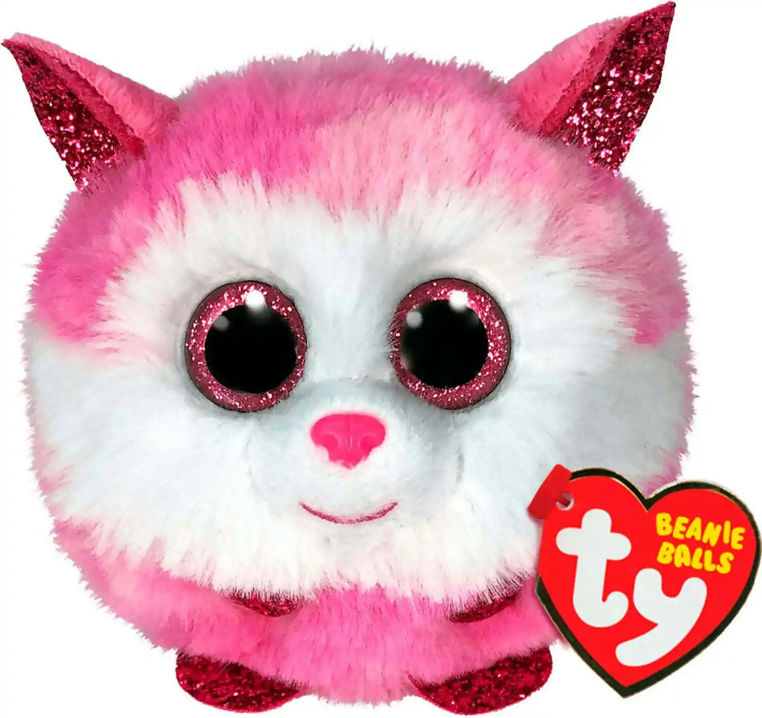 Ty Beanie Boos Balls - Princess Pink Husky 10 Cm - Puffies