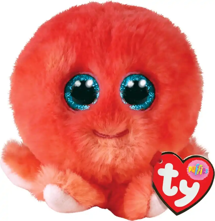 Ty Beanie Boos Balls - Sheldon Coral Octopus - Puffies