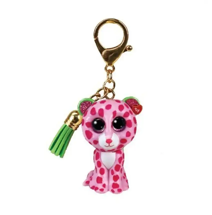 Ty - Beanie Boos - Mini Clip Glamour The Pink Lion With Tassel Mini - 5cm
