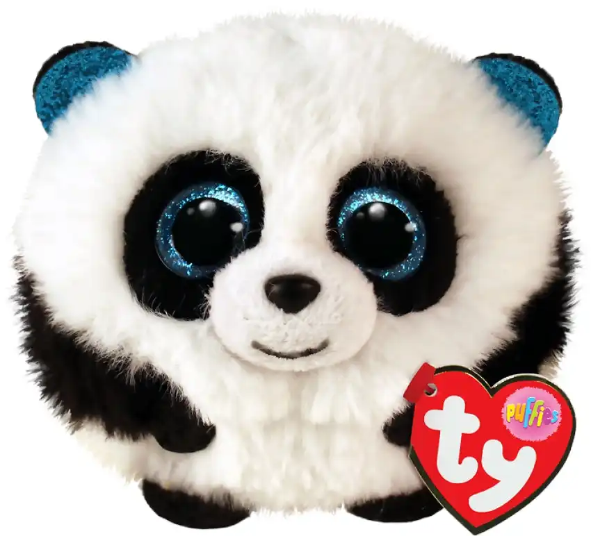 Ty - Beanie Ball Puffies - Bamboo Black And White Panda 10cm