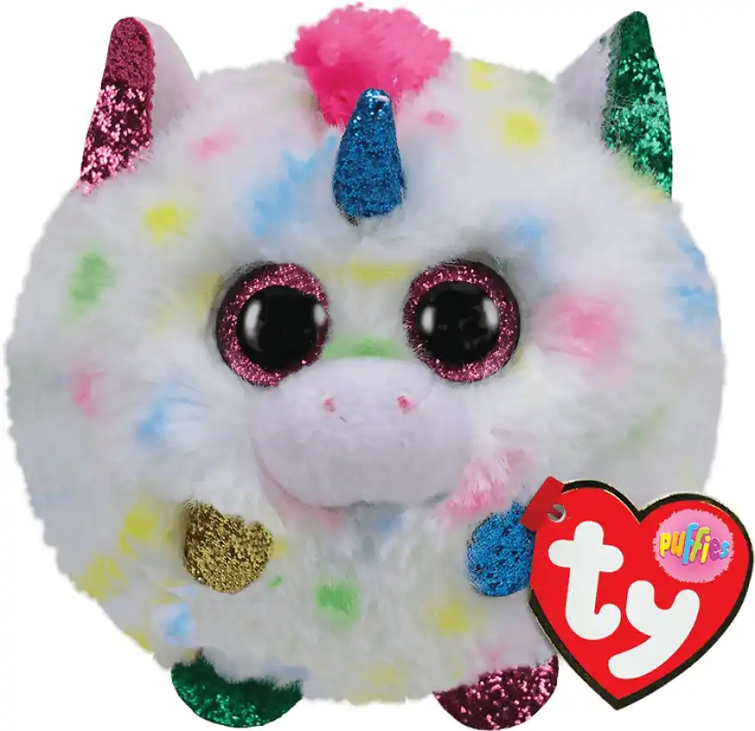 Ty - Beanie Ball Puffies - Harmonie Speckled Unicorn 10cm