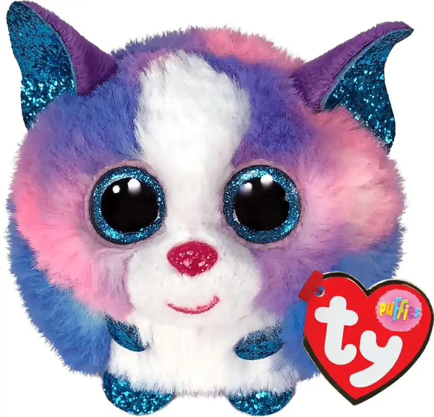 Ty - Beanie Ball Puffies - Cleo Multicolor Husky 10cm